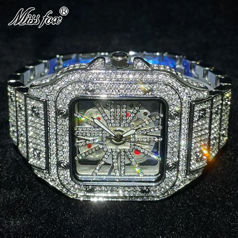 fake iced out watches|best moissanite watches.